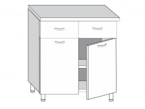 2.80.22 Шкаф-стол на 800мм с 2-я ящиками и 2-мя дверцами в Коркино - korkino.mebel74.com | фото