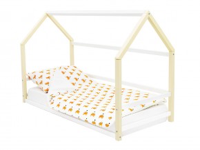 Детская кровать-домик Монтессори Svogen бежево-белый в Коркино - korkino.mebel74.com | фото