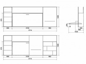 Детская стенка Компакт стандарт с кроватью Смарт 3 в Коркино - korkino.mebel74.com | фото 3