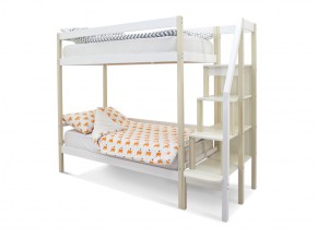 Двухъярусная кровать Svogen бежево-белый в Коркино - korkino.mebel74.com | фото