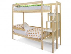 Двухъярусная кровать Svogen с бортиком натура без покрытия в Коркино - korkino.mebel74.com | фото