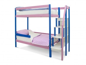 Двухъярусная кровать Svogen с бортиком синий-лаванда в Коркино - korkino.mebel74.com | фото