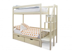 Двухъярусная кровать Svogen с ящиками бежевый в Коркино - korkino.mebel74.com | фото