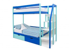Двухъярусная кровать Svogen с ящиками мятно-синий в Коркино - korkino.mebel74.com | фото 1