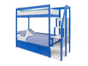 Двухъярусная кровать Svogen с ящиками синий в Коркино - korkino.mebel74.com | фото 1