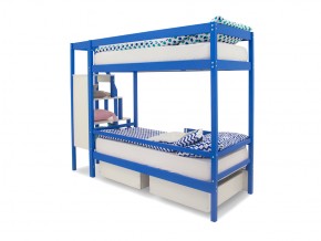 Двухъярусная кровать Svogen с ящиками и бортиком синий в Коркино - korkino.mebel74.com | фото 4
