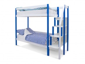 Двухъярусная кровать Svogen сине-белый в Коркино - korkino.mebel74.com | фото 1
