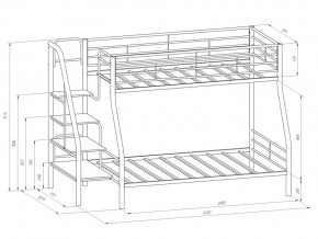 Двухъярусная кровать Толедо 1 П Серый-Венге в Коркино - korkino.mebel74.com | фото 2