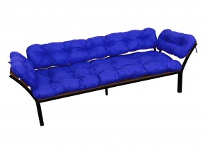 Диван Дачный с подлокотниками синяя подушка в Коркино - korkino.mebel74.com | фото