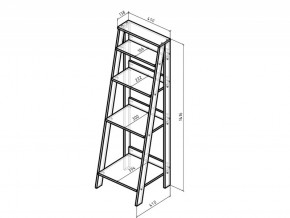 Этажерка Лофт белый в Коркино - korkino.mebel74.com | фото 2