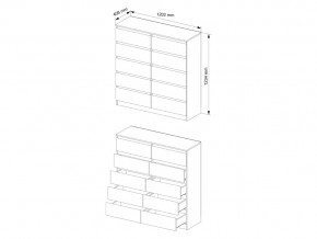 Комод Мори МК1200.10/2 Белый в Коркино - korkino.mebel74.com | фото 3