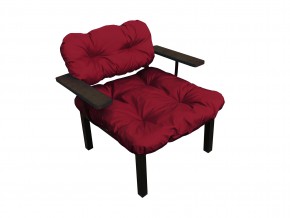 Кресло Дачное бордовая подушка в Коркино - korkino.mebel74.com | фото
