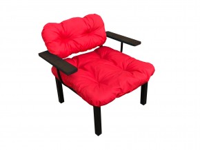 Кресло Дачное красная подушка в Коркино - korkino.mebel74.com | фото 1