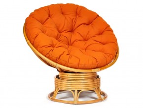Кресло-качалка Papasan w 23/01 B с подушкой Honey, ткань Оранжевый в Коркино - korkino.mebel74.com | фото