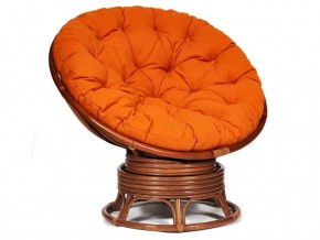 Кресло-качалка Papasan w 23/01 B с подушкой Pecan, ткань Оранжевый в Коркино - korkino.mebel74.com | фото 1