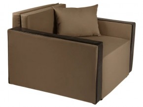 Кресло-кровать Милена с подлокотниками рогожка brown в Коркино - korkino.mebel74.com | фото