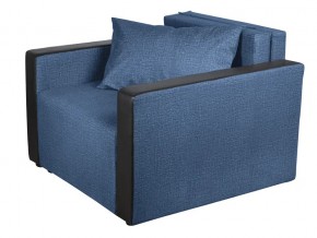 Кресло-кровать Милена с подлокотниками велюр синий в Коркино - korkino.mebel74.com | фото