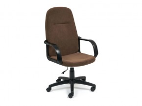 Кресло офисное Leader флок коричневый в Коркино - korkino.mebel74.com | фото