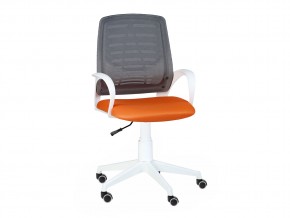 Кресло оператора Ирис white стандарт черный/оранжевый в Коркино - korkino.mebel74.com | фото
