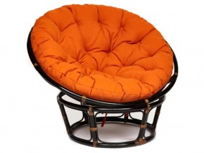 Кресло Papasan 23/01 W с подушкой Antique brown, ткань Оранжевый в Коркино - korkino.mebel74.com | фото