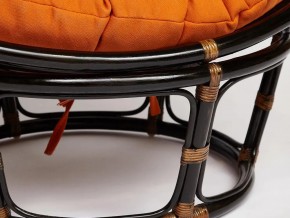 Кресло Papasan 23/01 W с подушкой Antique brown, ткань Оранжевый в Коркино - korkino.mebel74.com | фото 3