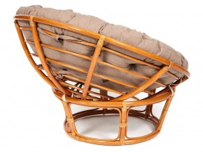 Кресло Papasan 23/01 W с подушкой Cognac, экошерсть Коричневый в Коркино - korkino.mebel74.com | фото 2