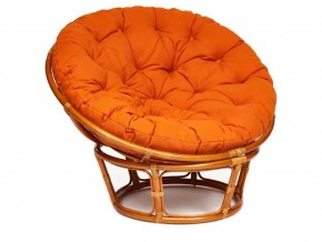 Кресло Papasan 23/01 W с подушкой Cognac, ткань Оранжевый в Коркино - korkino.mebel74.com | фото