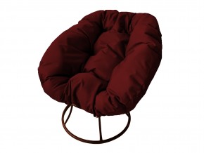 Кресло Пончик без ротанга бордовая подушка в Коркино - korkino.mebel74.com | фото