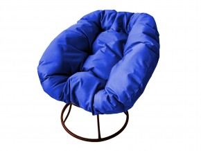 Кресло Пончик без ротанга синяя подушка в Коркино - korkino.mebel74.com | фото