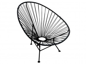 Кресло Ракушка с ротангом чёрный в Коркино - korkino.mebel74.com | фото