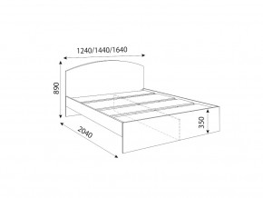 Кровать 1200R Осло модуль М08 с настилами Лайт Цемент светлый в Коркино - korkino.mebel74.com | фото 2