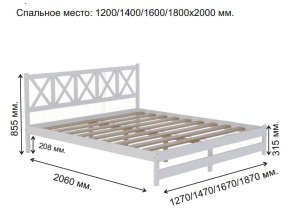 Кровать 2-х спальная Аист-8 Классика белый 1200х2000 мм в Коркино - korkino.mebel74.com | фото 2