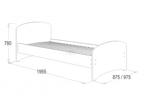 Кровать-4 одинарная 800*1900 венге в Коркино - korkino.mebel74.com | фото 2