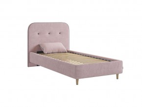 Кровать 900 Лео велюр нежно-розовый в Коркино - korkino.mebel74.com | фото 3