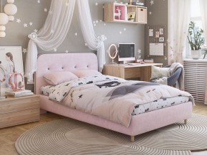 Кровать 900 Лео велюр нежно-розовый в Коркино - korkino.mebel74.com | фото 4