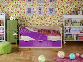 Кровать Бабочки 1600 Фиолетовый металлик в Коркино - korkino.mebel74.com | фото