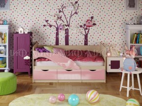 Кровать Дельфин-1 1600 Розовый металлик в Коркино - korkino.mebel74.com | фото 1