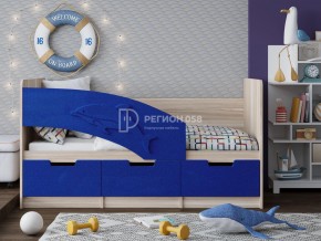 Кровать Дельфин-6 МДФ 1800 Темно-синий металлик в Коркино - korkino.mebel74.com | фото