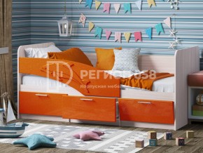 Кровать Дельфин МДФ 1600 Апельсин металлик в Коркино - korkino.mebel74.com | фото 1