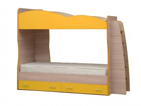 Кровать детская двухъярусная Юниор 1.1 желтая в Коркино - korkino.mebel74.com | фото 1