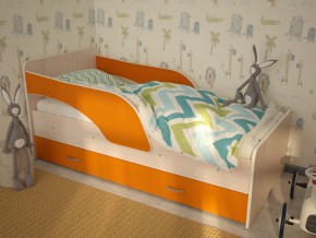 Кровать детская Максимка млечный дуб-оранж в Коркино - korkino.mebel74.com | фото 1