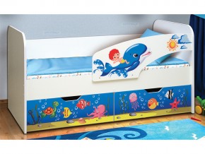 Кровать детская с фотопечатью Дельфин 800*1600 в Коркино - korkino.mebel74.com | фото