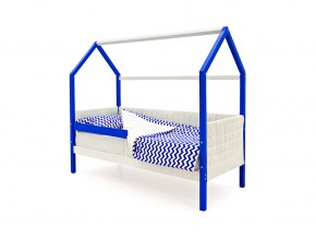 Кровать-домик мягкий Svogen с бортиком сине-белый в Коркино - korkino.mebel74.com | фото