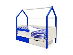 Кровать-домик мягкий Svogen с ящиками и бортиком сине-белый в Коркино - korkino.mebel74.com | фото 4