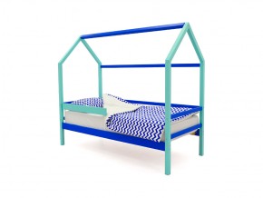 Кровать-домик Svogen с бортиком мятно-синий в Коркино - korkino.mebel74.com | фото 1