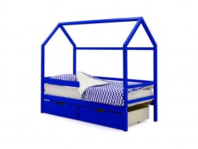 Кровать-домик Svogen с ящиками и бортиком синий в Коркино - korkino.mebel74.com | фото 1