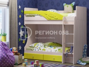 Кровать двухъярусная Бемби МДФ Лимон матовый в Коркино - korkino.mebel74.com | фото