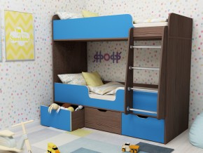 Кровать двухъярусная Малыш двойняшка бодега-голубой в Коркино - korkino.mebel74.com | фото 1