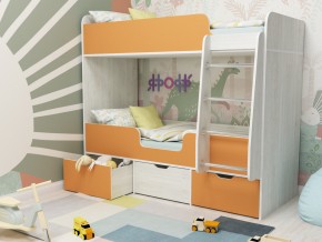 Кровать двухъярусная Малыш двойняшка винтерберг-оранжевый в Коркино - korkino.mebel74.com | фото