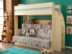 Кровать-диван двухярусная Омега 17 млечный дуб в Коркино - korkino.mebel74.com | фото 1